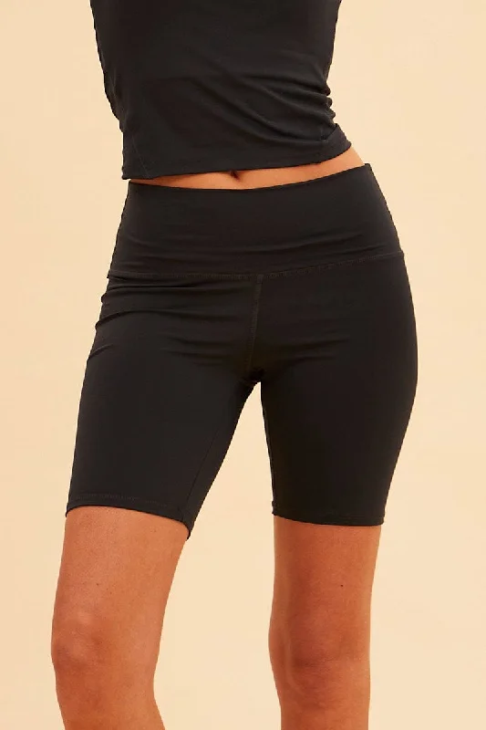 Black Sara 7"" Bike Short